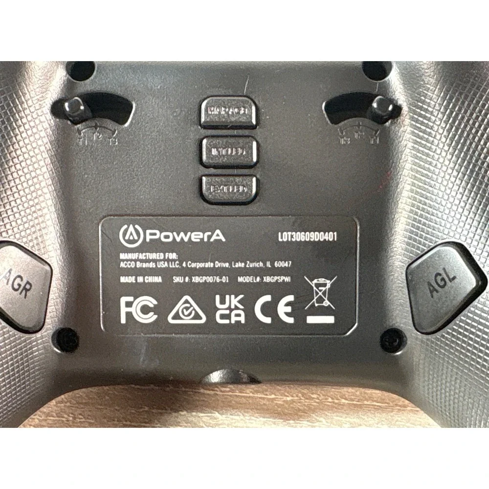 PowerA Enhanced Wired Controller Xbox Series X S‎ One PC Black XBGP0076-01 Rear